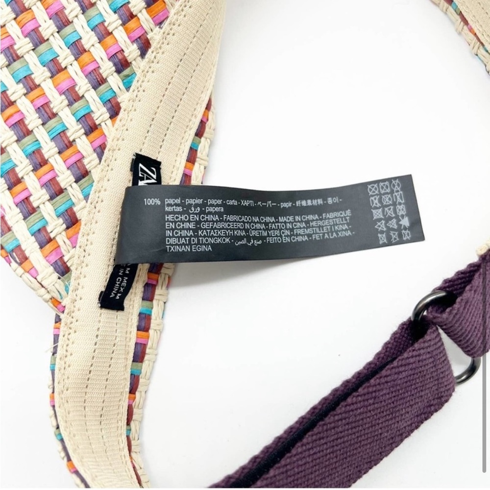 NWT - ZARA STRAW COLORFUL VISOR - Picture 5 of 6